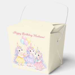 Pastel Watercolor Unicorn Girls Birthday Geschenkschachtel