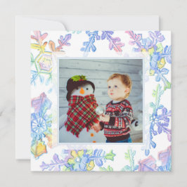 Pastel Watercolor Winter Snowflake Foto Weihnachte