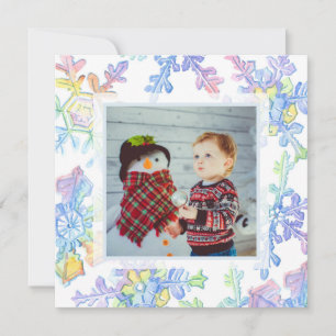 Pastel Watercolor Winter Snowflake Foto Weihnachte