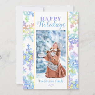 Pastel Watercolor Winter Snowflake Foto Weihnachte