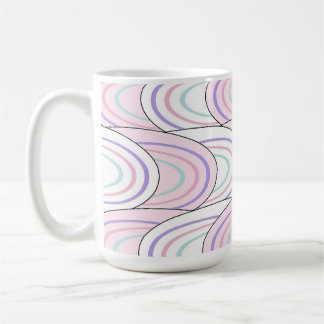 Pastel Wave Abstract Pattern Coffee Mug Kaffeetasse