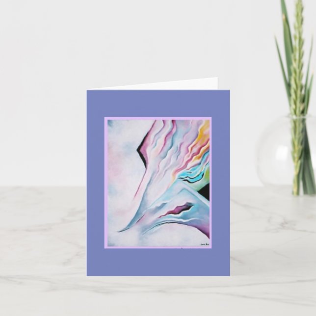 PASTEL WAVES ABSTRAKT ART NOTECARD KARTE (Vorderseite)