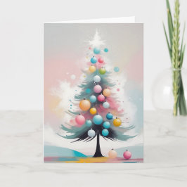 Pastel Weihnachten mit Ornamenten Wasserfarbeneffe