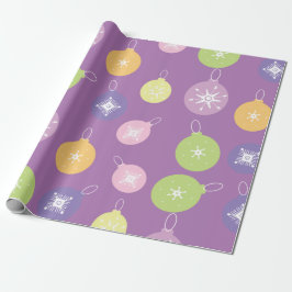 Pastel Weihnachtsschmuck Snowflakes Violett Geschenkpapier