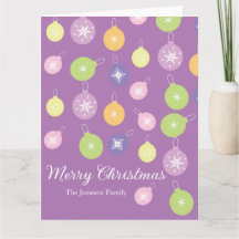 Pastel Weihnachtsschmuck Snowflakes Violett