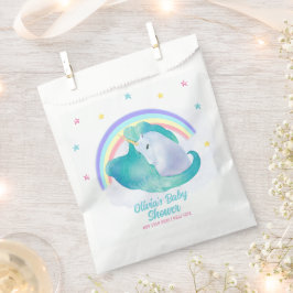 Pastel Whimsical Star Unicorn Rainbow Baby Dusche Geschenktütchen