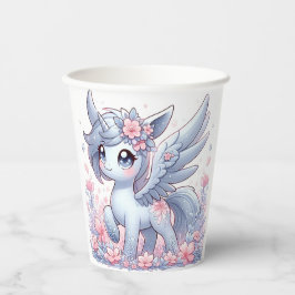 Pastel Whimsy Unicorn Kinderdusche Pappbecher
