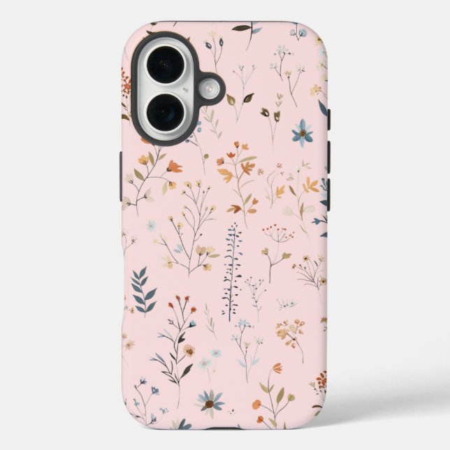Pastel Wilblumen Case-Mate iPhone Hülle (Rückseite)