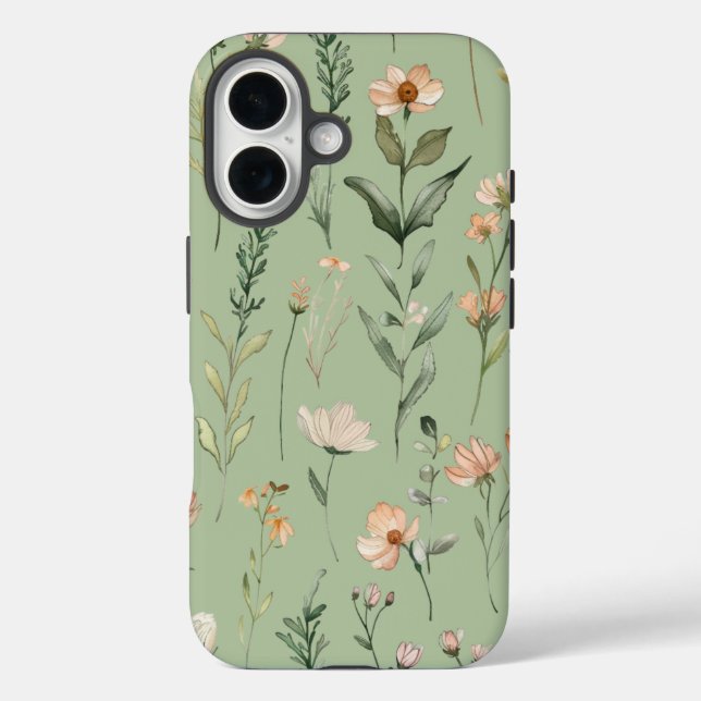 Pastel Wilblumen Case-Mate iPhone Hülle (Rückseite)
