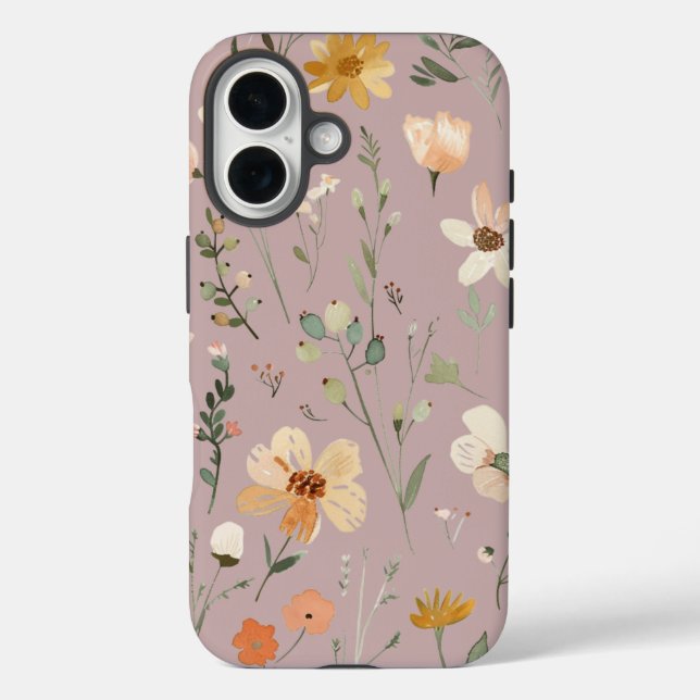 Pastel Wilblumen Case-Mate iPhone Hülle (Rückseite)