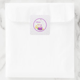 Pastel Wildblume Girl 1. Geburtstag Lila Sticker