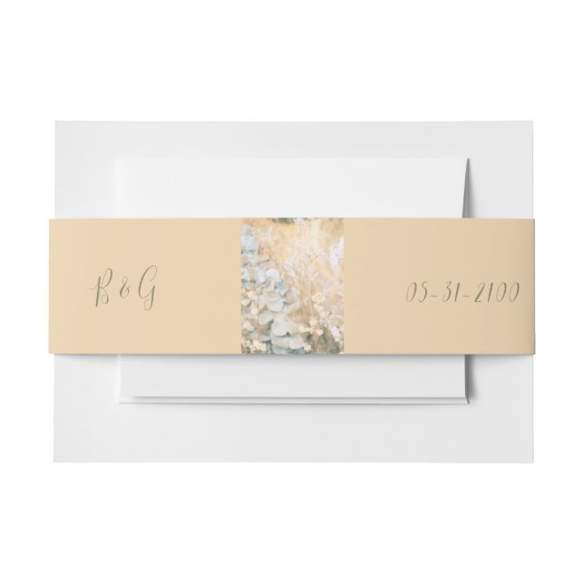 Pastel Wildblume Meadow Wedding Einladungsbanderole (Vorderseite Beispiel)