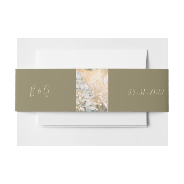 Pastel Wildblume Meadow Wedding Einladungsbanderole (Vorderseite Beispiel)