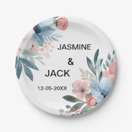 Pastel-Wildblume Pappteller