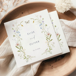 Pastel-Wildblume Serviette