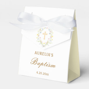 Pastel Wildblumen Taufe Zelt Geschenkschachtel
