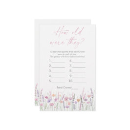 Pastel Wildflowers How Old Were They Bridal Game