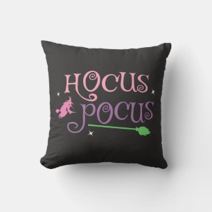 Pastel Witch Hocus Pocus Halloween Broomstick Kissen
