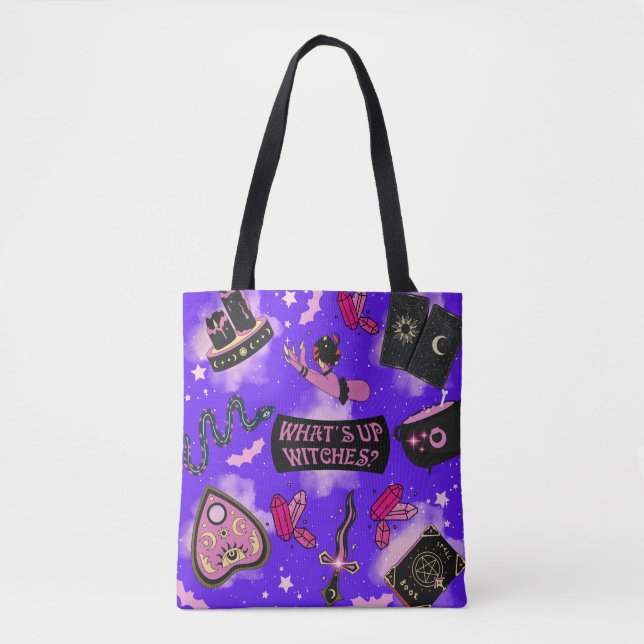 Pastel Witch Tote Bag - Kawaii Witchcore Halloween (Vorderseite)