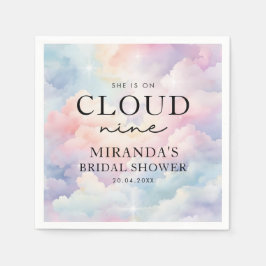 Pastel Wolken Sie ist auf Cloud Nine Brautparty Serviette