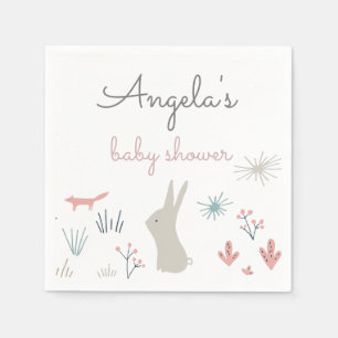 Pastel Woodland Babyduschpapier Napkin Serviette