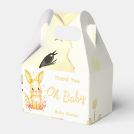 Pastel Yellow Baby Shower Cute Bunny Party Box Geschenkschachtel