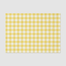 Pastel Yellow Gingham Buffalo Karo Kariertes Muste
