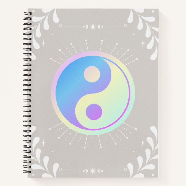 Pastel Yin-Yang notebook Notizbuch (Vorderseite)