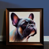 Pastel Zeichne einem französischen Bulldog II
