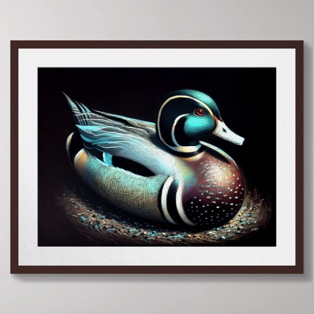Pastel Zeichnend Duck Decoy Aquamarin Poster (Von Creator hochgeladen)