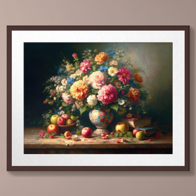 Pastel Zeichnend Stillleben Vase von Blume auf dem Poster (Von Creator hochgeladen)