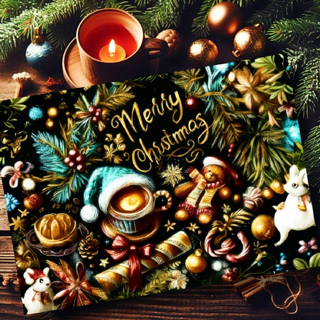 Pastel Zeichnete von Christmas Whimsical Feiertagskarte (Von Creator hochgeladen)