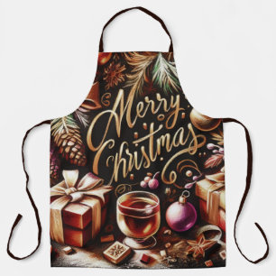 Pastel Zeichnete von Christmas Whimsical Schürze