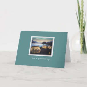 Pastel zelt bei Sonnenuntergang zum Ehemann Karte