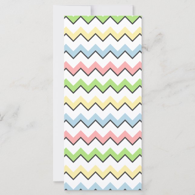 Pastel Zickzack Drop Shadow von Shirley Taylor (Vorderseite)