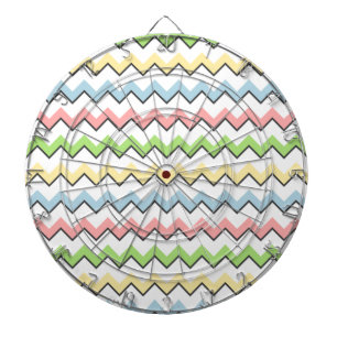 Pastel Zickzack Drop Shadow von Shirley Taylor Dartscheibe