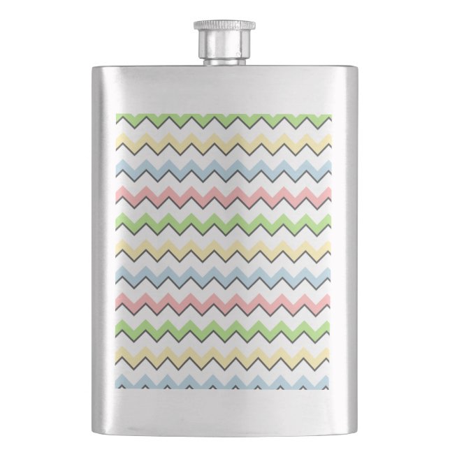 Pastel Zickzack Drop Shadow von Shirley Taylor Flachmann (Vorderseite)