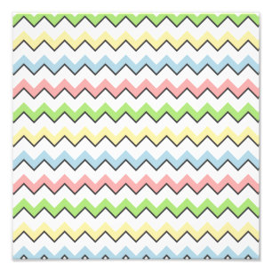 Pastel Zickzack Drop Shadow von Shirley Taylor Fotodruck