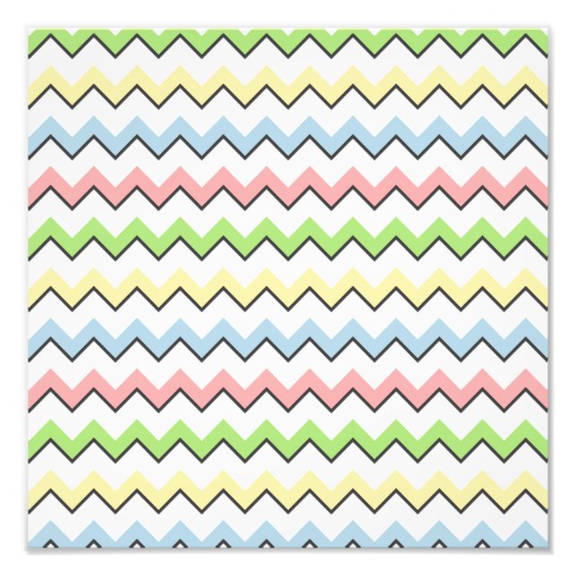 Pastel Zickzack Drop Shadow von Shirley Taylor Fotodruck (Vorne)