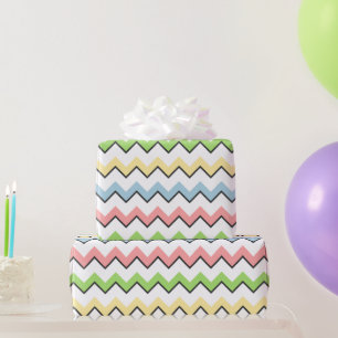 Pastel Zickzack Drop Shadow von Shirley Taylor Geschenkpapier