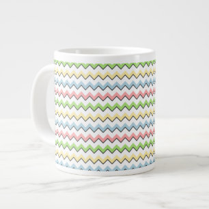 Pastel Zickzack Drop Shadow von Shirley Taylor Jumbo-Tasse