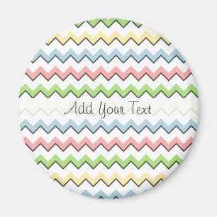 Pastel Zickzack Drop Shadow von Shirley Taylor Magnet