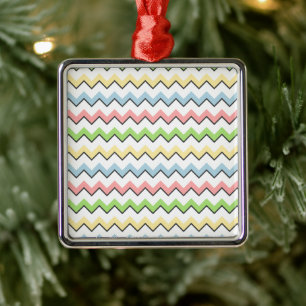 Pastel Zickzack Drop Shadow von Shirley Taylor Ornament Aus Metall