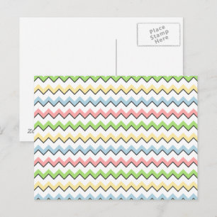 Pastel Zickzack Drop Shadow von Shirley Taylor Postkarte