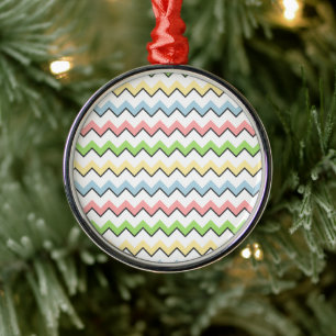 Pastel Zickzack Drop Shadow von Shirley Taylor Silbernes Ornament