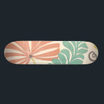 Pastelblumenreben und Blätter auf Cremeuntergrund Skateboard<br><div class="desc">Blumenweine und Blätter in Pastellfarben sind die Themen dieses Stückes von Erica J. Vess. Die Pastellmischung auf dem cremefarbenen Hintergrund sorgt dafür,  dass sich das Gemälde ohne überwältigende Sinneseindrücke auszeichnet. Legen Sie diesen tropischen Druck noch heute auf Ihre Zuhause!</div>