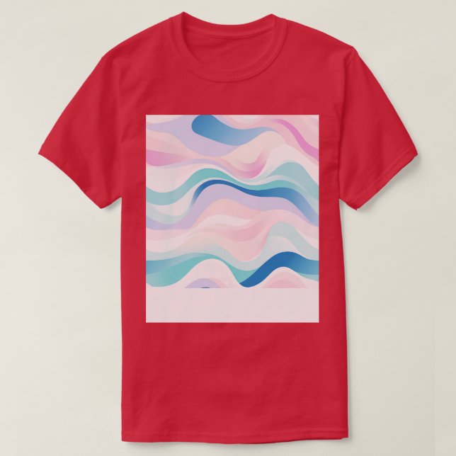 Pastelbrecher Moderne Abstrakte Wellen entfesselt  T-Shirt (Design vorne)