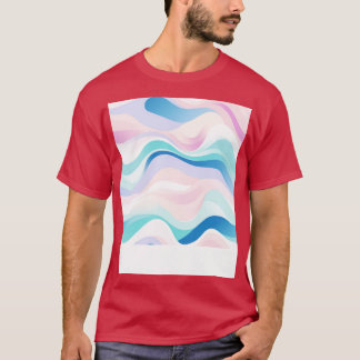 Pastelbrecher Moderne Abstrakte Wellen entfesselt  T-Shirt