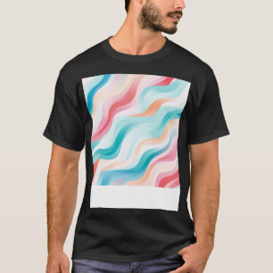 Pastelbrecher Moderne Abstrakte Wellen entfesselt  T-Shirt