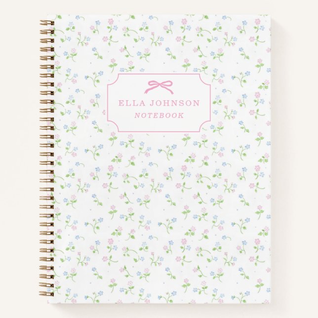 Pastelcodierer Blumenspiralheft Notizbuch (Vorderseite)